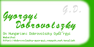 gyorgyi dobrovolszky business card